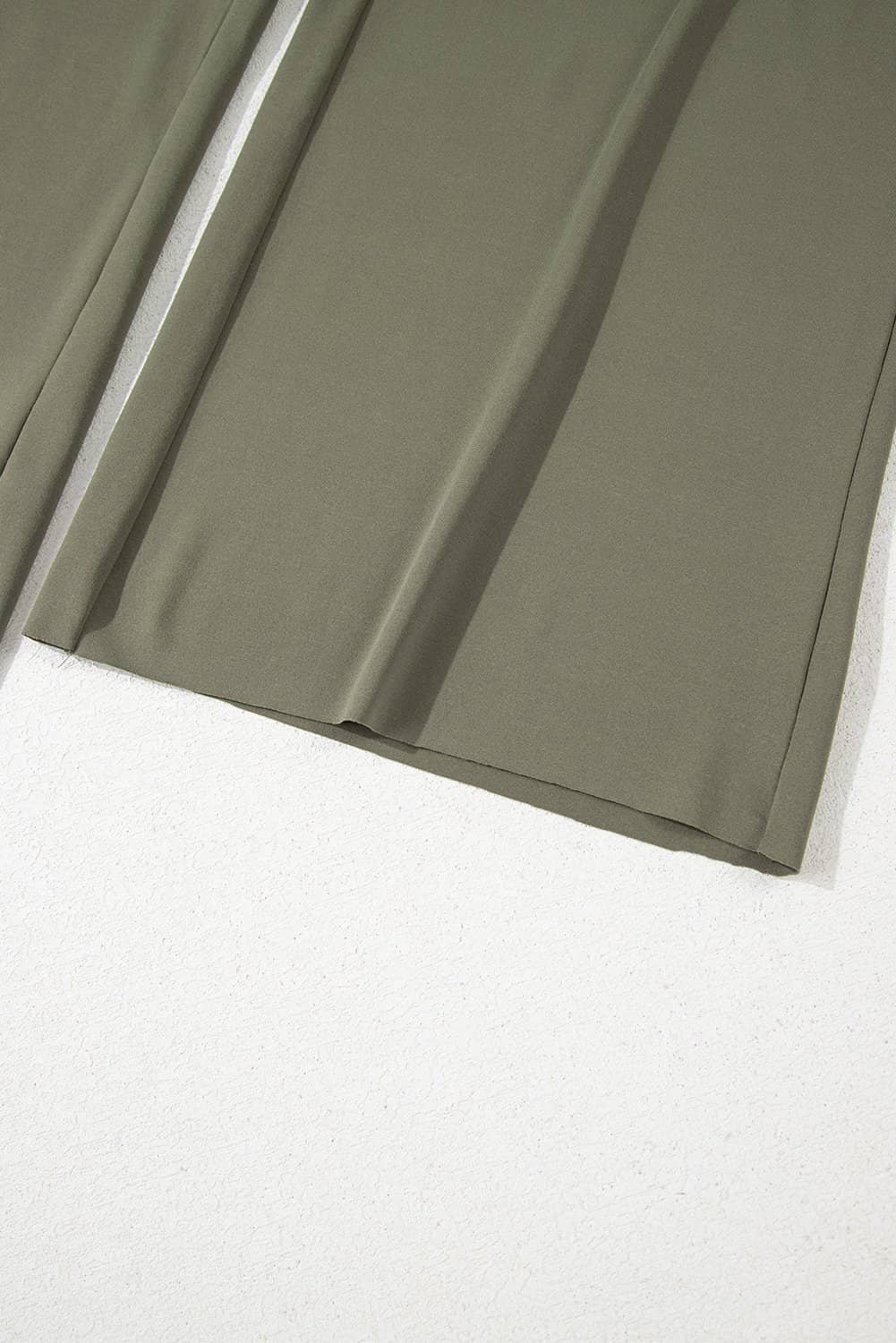 Seagrass Raw Hem Loose Tee And Wide Leg Pants Set