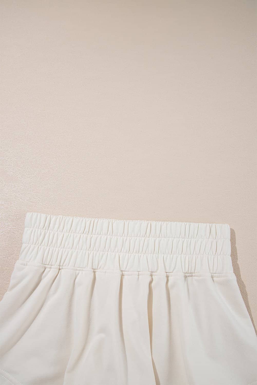 Beige 2Pcs Cropped Tee And Ruffle High Waist Skort Set