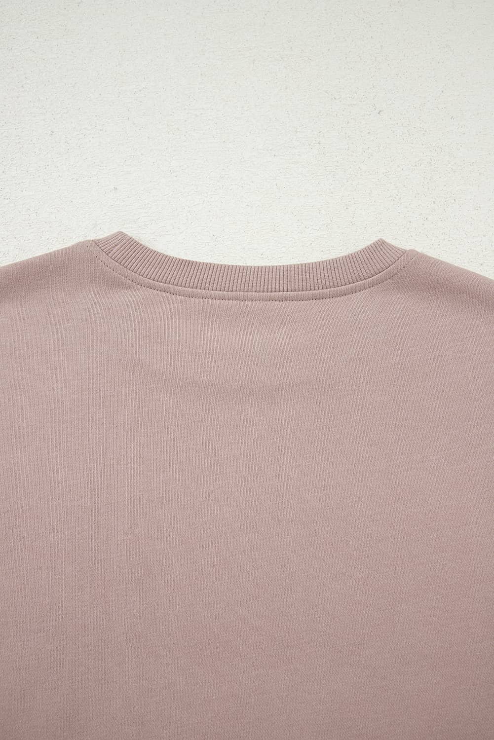 Dark Khaki Gobble Letter Graphic Thanksgiving Shift Sweatshirt