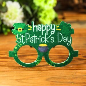 Green St. Patricks Day Clover Glasses Frame