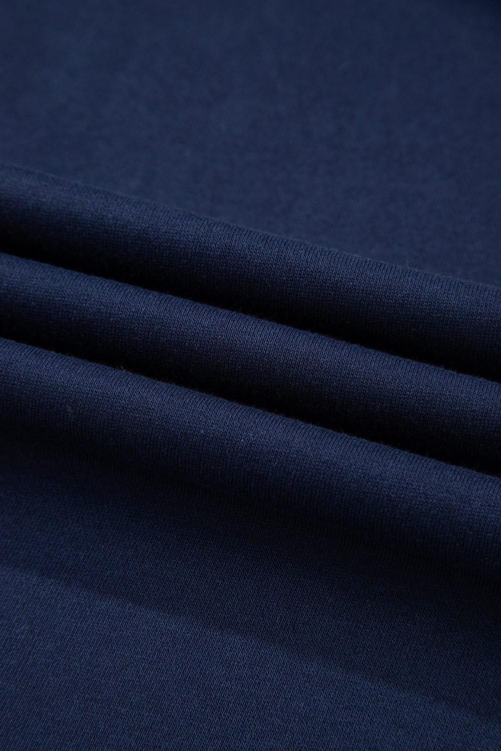 Dirty Blue Varsity Striped Detail Crewneck Pullover Elastic Sweatpants 2Pcs Outfit