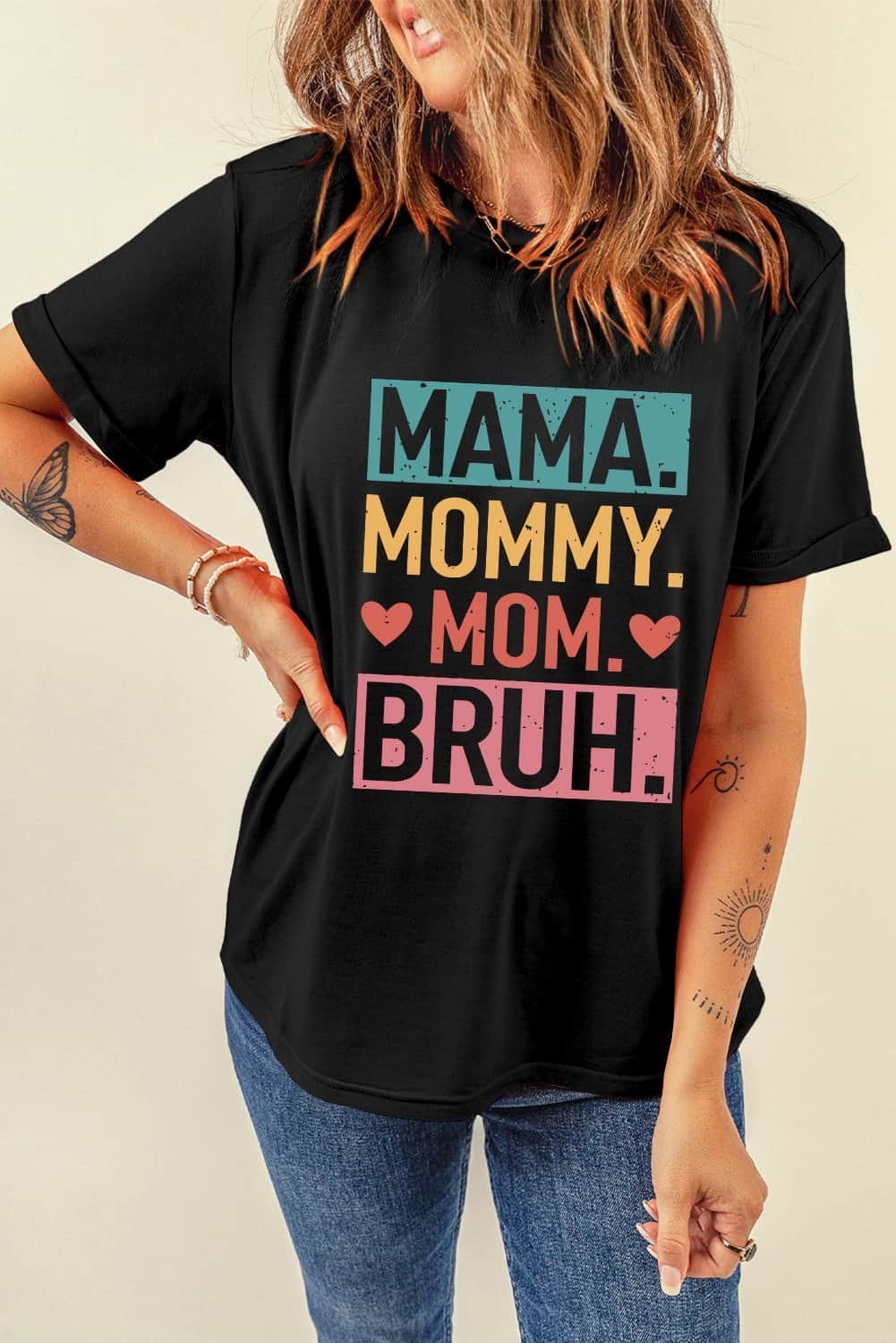 Black Mama Mommy Mom Bruh Graphic Tee