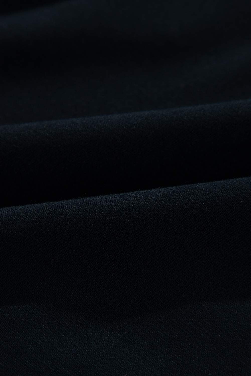 Black Quarter Zip Stand Neck Kangaroo Pocket Sweatshirt