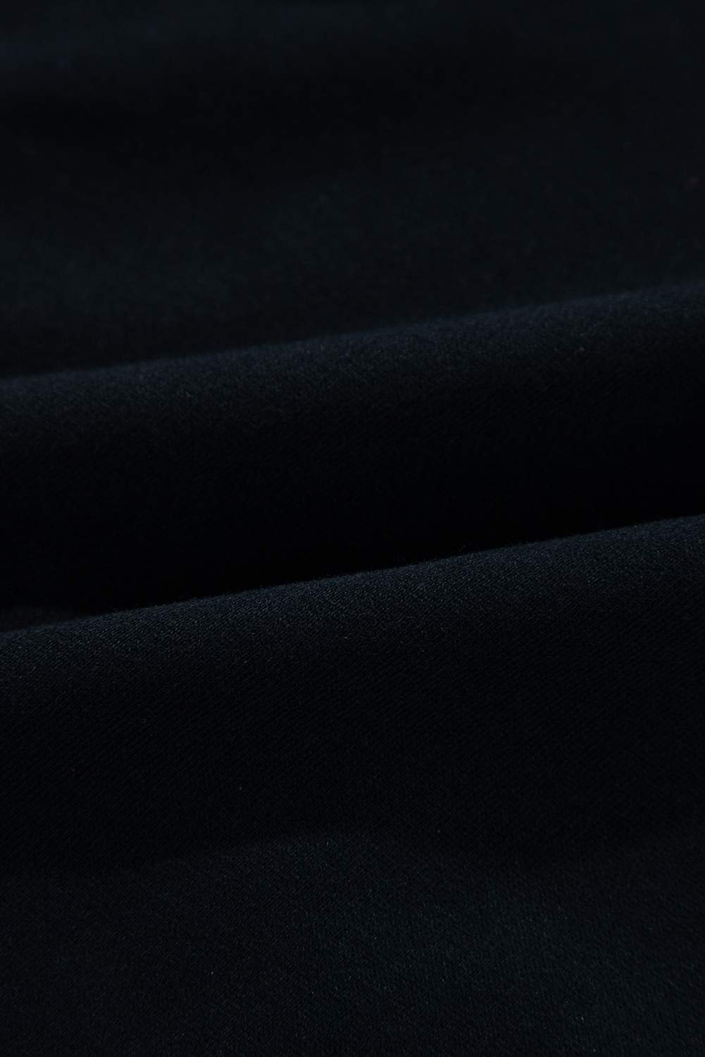 Black Quarter Zip Stand Neck Kangaroo Pocket Sweatshirt