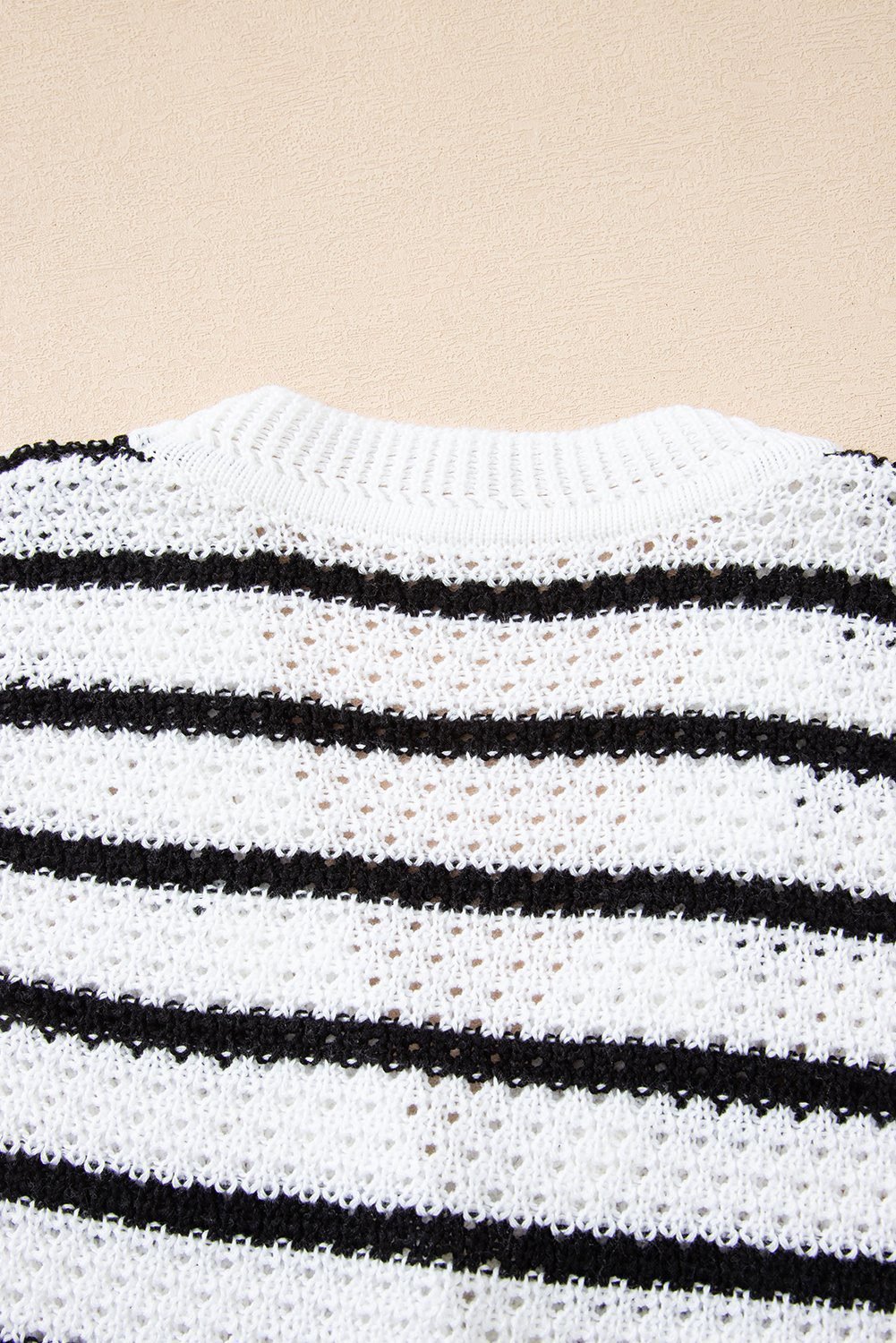 Black Stripe V Neck Gold Buttons Elegant Sweater Vest
