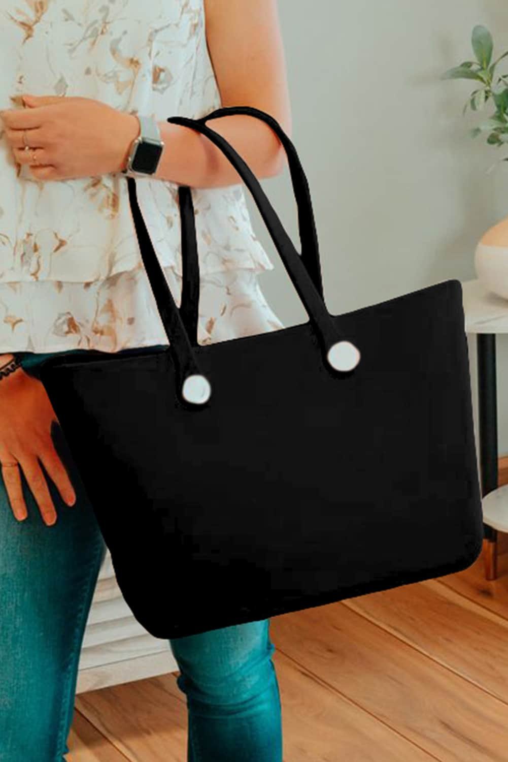 Black Waterproof Self-Assembly Detachable Straps Eva Tote Bag