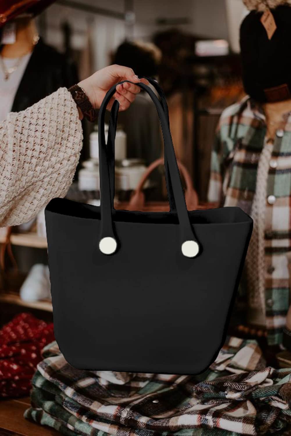 Black Waterproof Self-Assembly Detachable Straps Eva Tote Bag