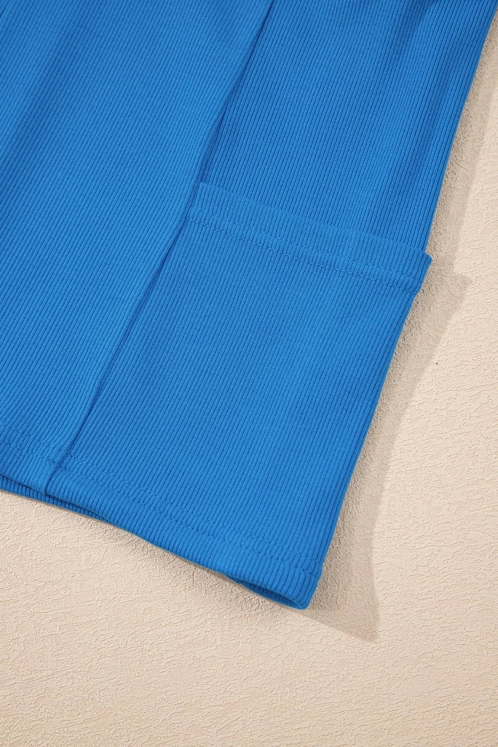 Blue A-Line Draped High Waist Phone Pocket Lined Skort