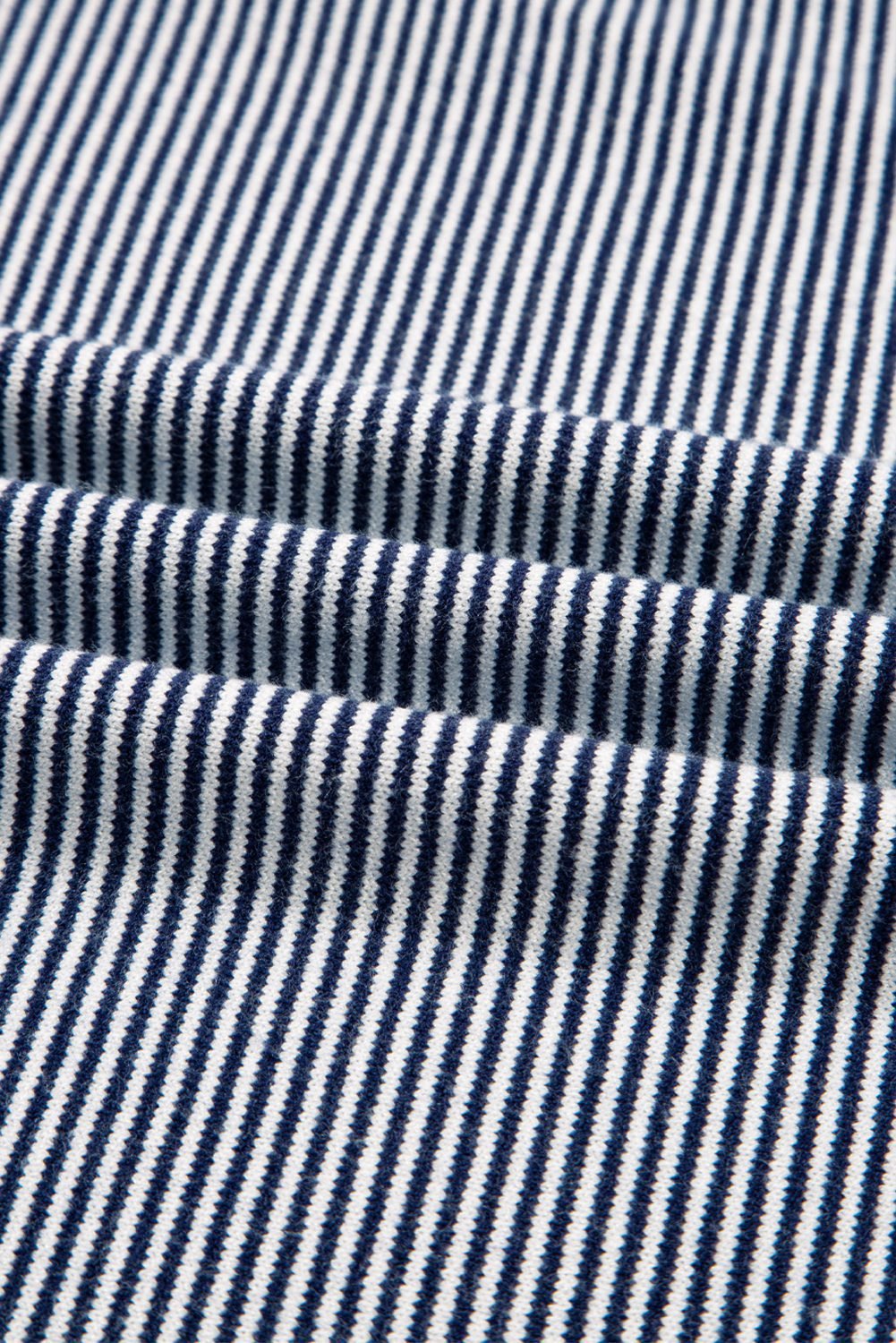 Blue Stripe Color Block Patchwork Dolman Oversize Tunic Sweater