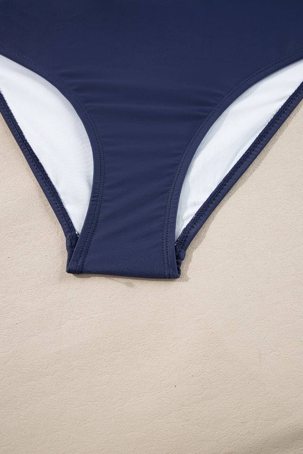 Blue Stripe Drawstring Tummy Control Mix-And-Match 2Pcs Tankini Swimsuit