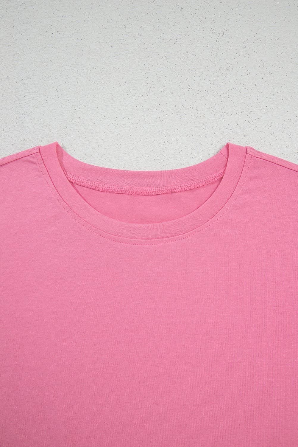 Bonbon Braided Cap Sleeve Crew Neck T Shirt