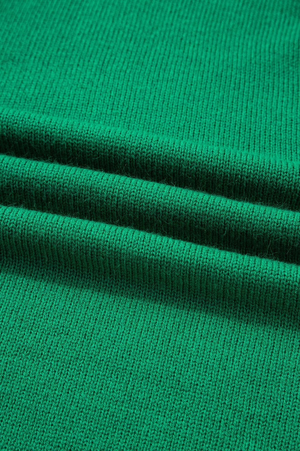 Bright Green Solid Color Knit Button Drop Shoulder Sweater Cardigan