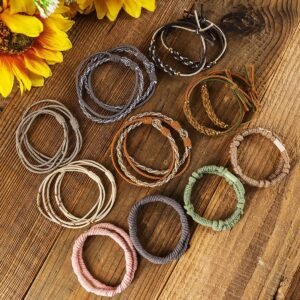 Multicolour 20Pcs Boho Knotted Hair Ties