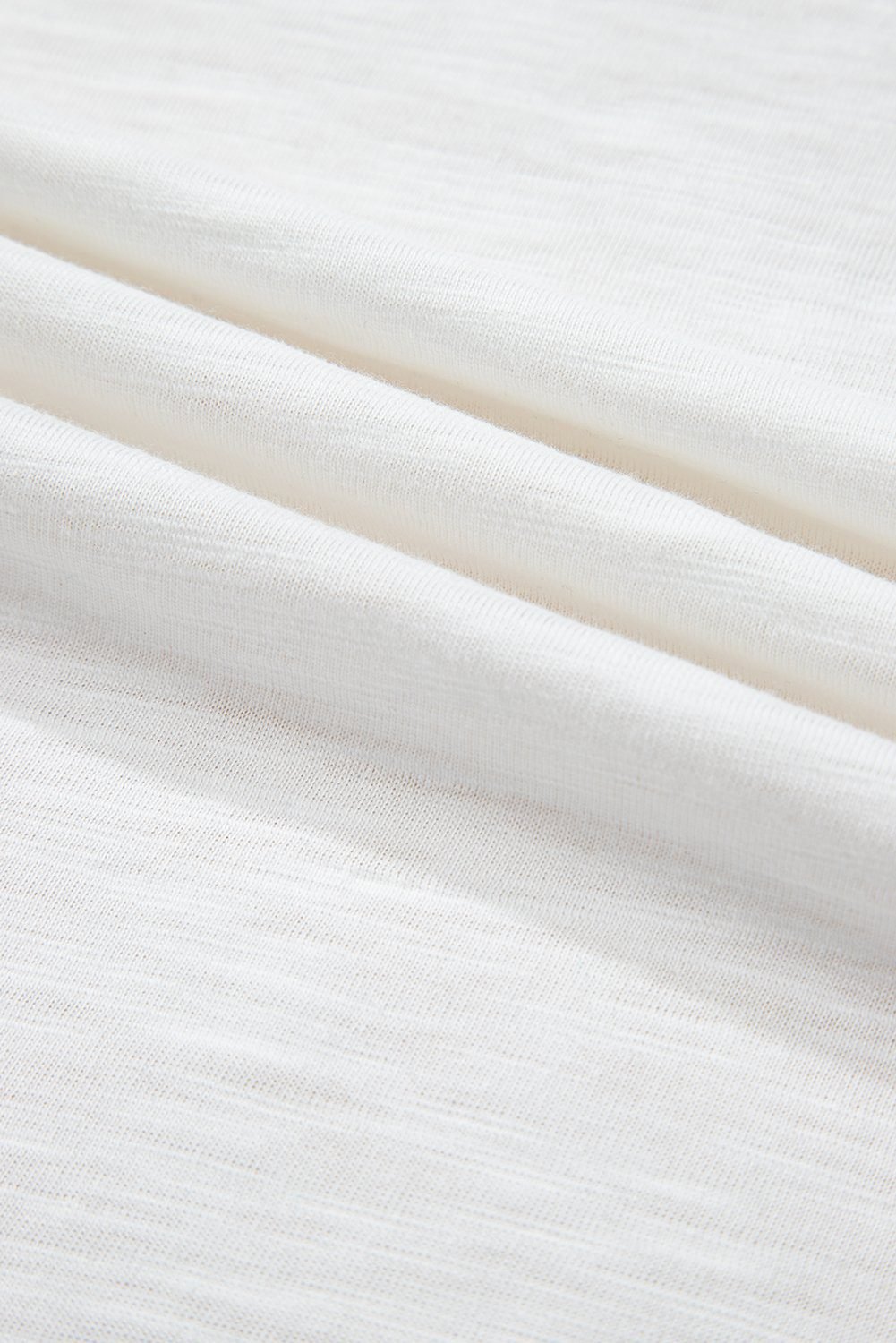 White Eyelet Patchwork High Low Hem V Neck Oversized Top