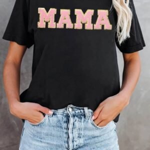 Black Mama Chenille Graphic Tee