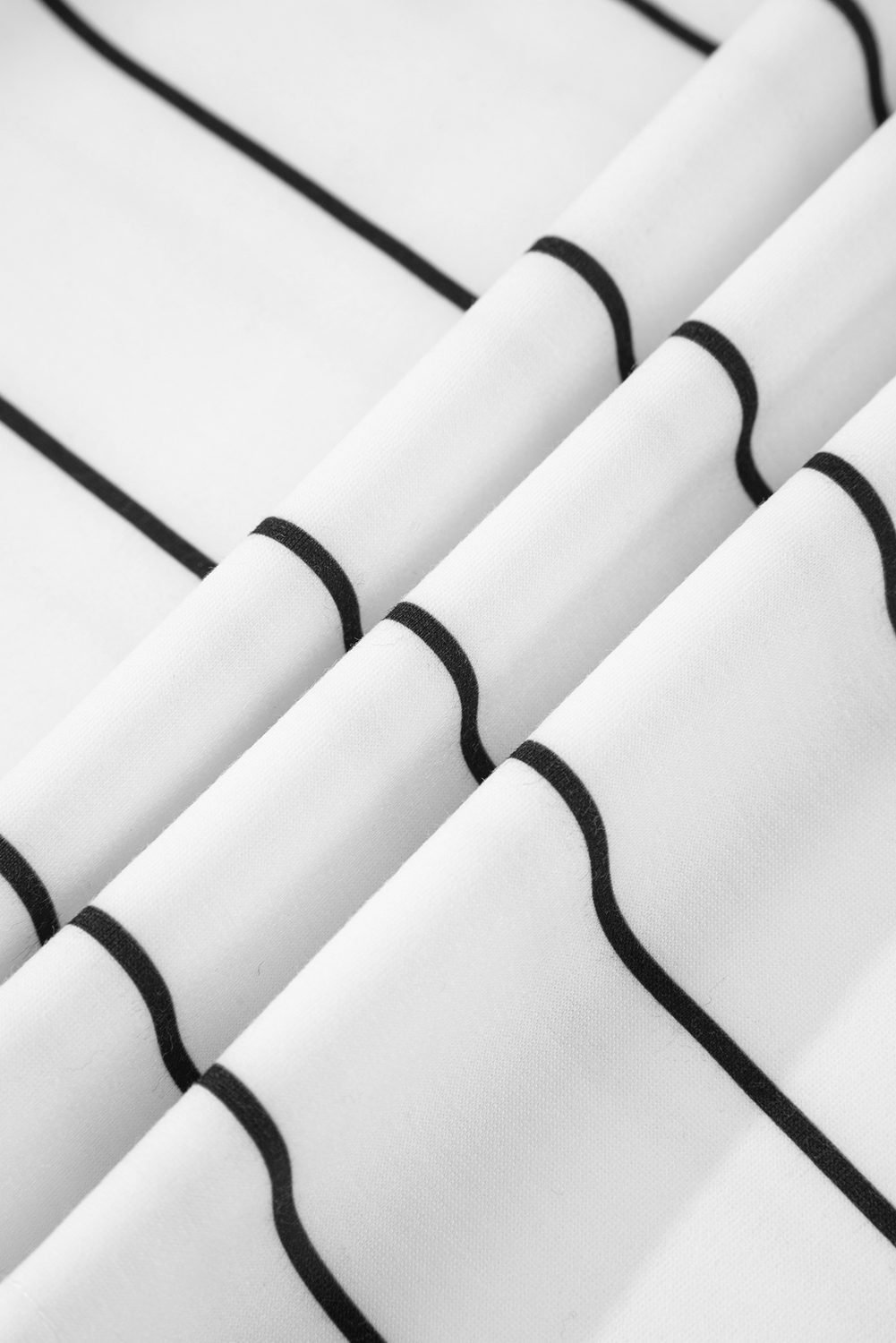 White Stripe Zip Up Drop Shoulder Pullover And Short 2Pcs Outfit