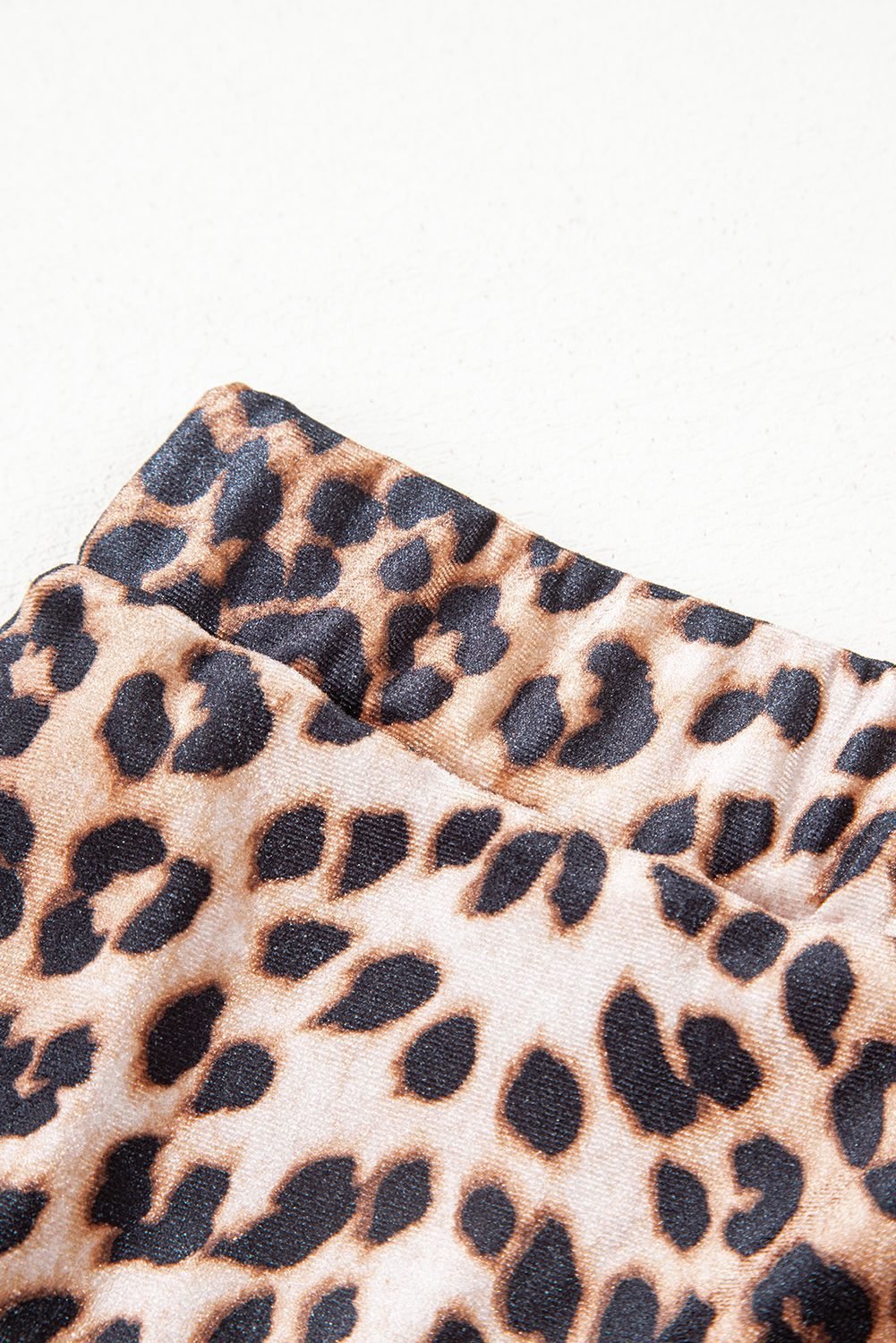 Brown Leopard Tiered Patchwork Hot Mini Skirt