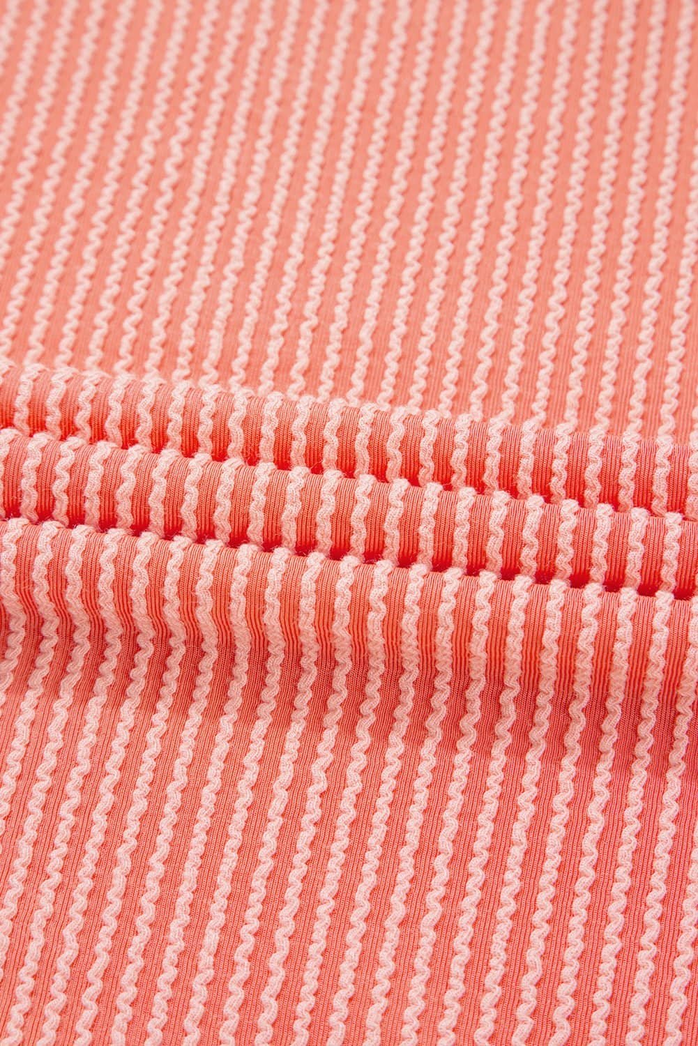 Carrot Twist Rib Colorblock Hi Low Plus Size Short Sleeve Top