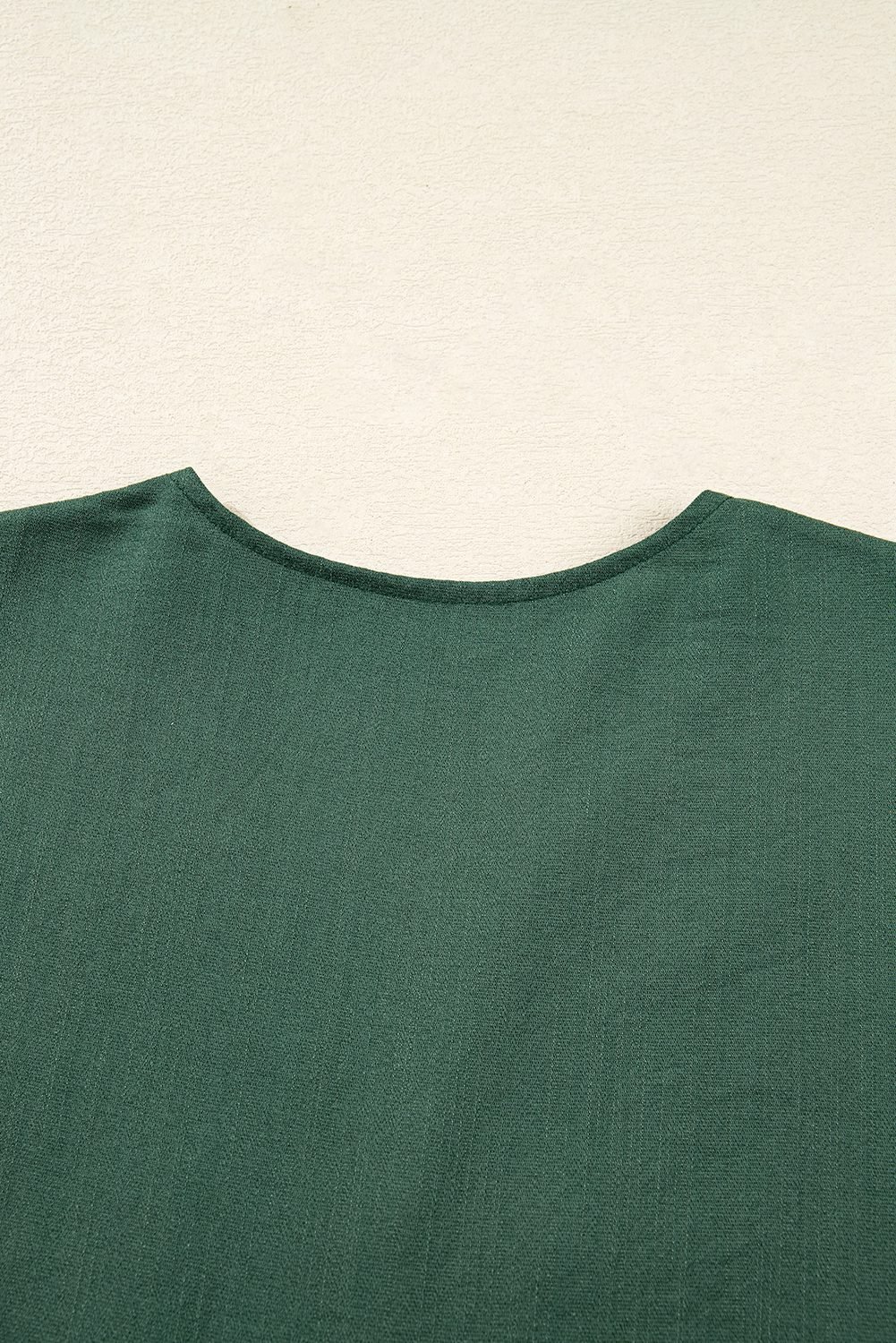 Canton Contrast Ricrac Trim Button V Neck Knotted Bracelet Sleeve Shift Dress