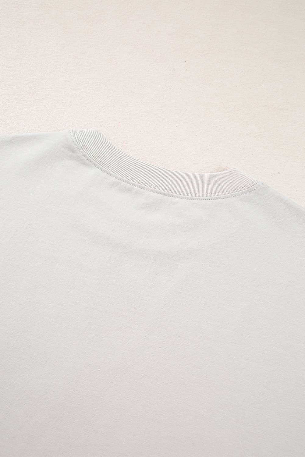 Casual Oversize Big Bow Printed Drop Shoulder Tunic Casual Tee
