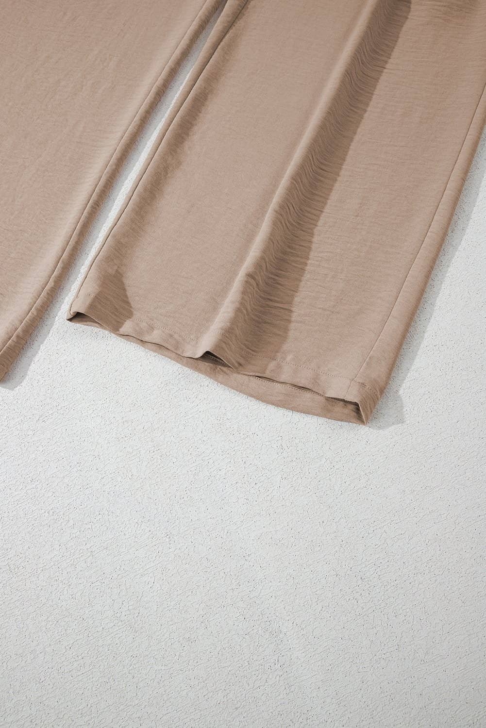 Goat Buttoned Vest Drawstring Wide Leg Pants 2Pcs Set