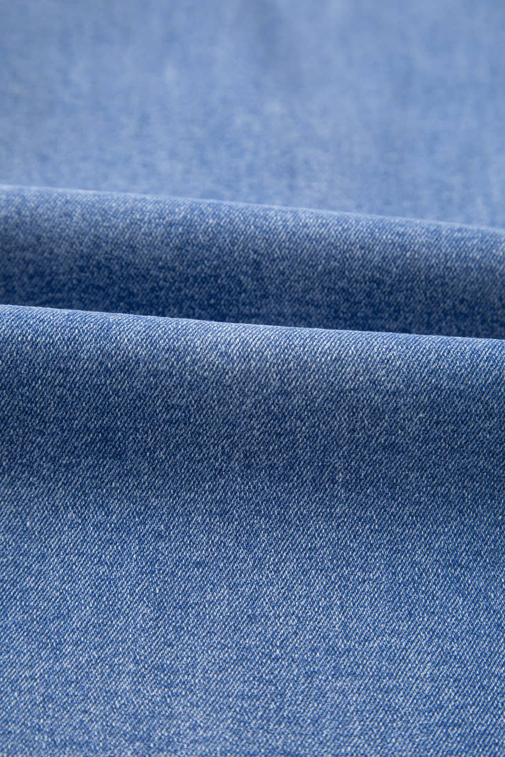 Dusk Blue Raw Hem Unique Cuffs Straight High Rise Loose Jeans