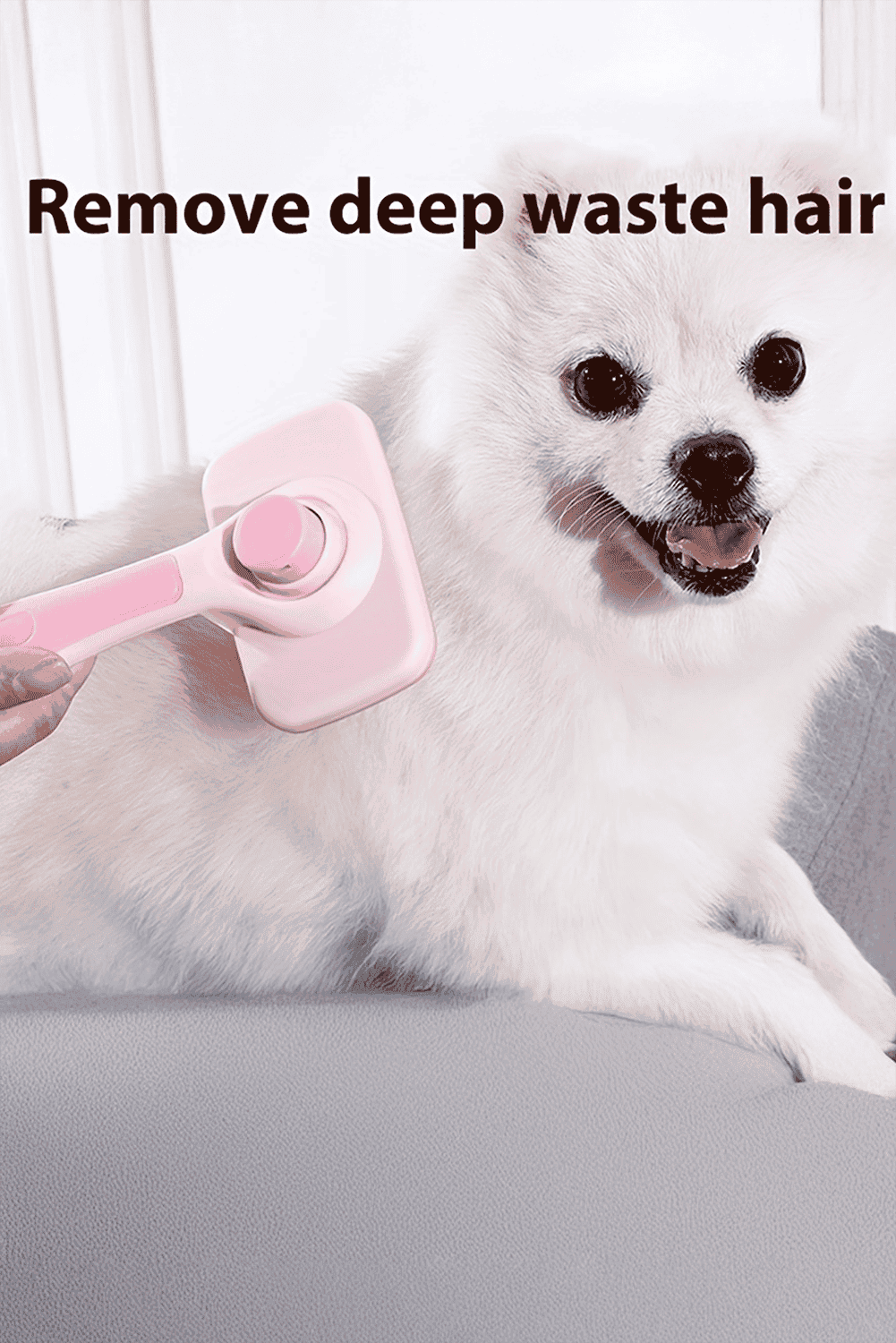 Pink Self Cleaning Gently Grooming Brush Pet Comb