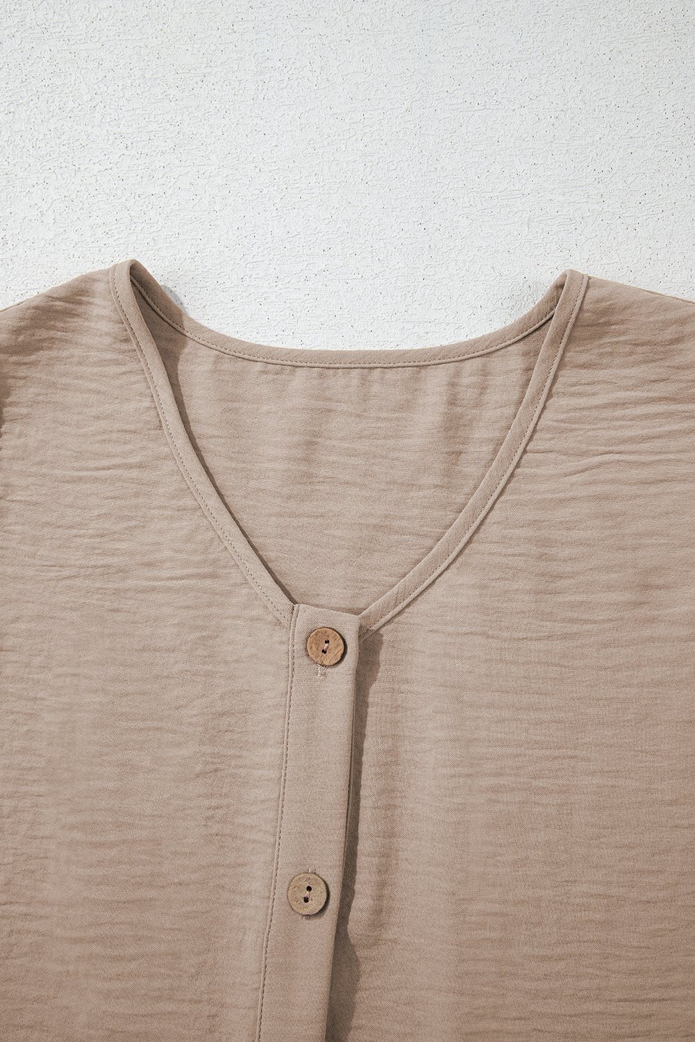 Goat Buttoned Vest Drawstring Wide Leg Pants 2Pcs Set