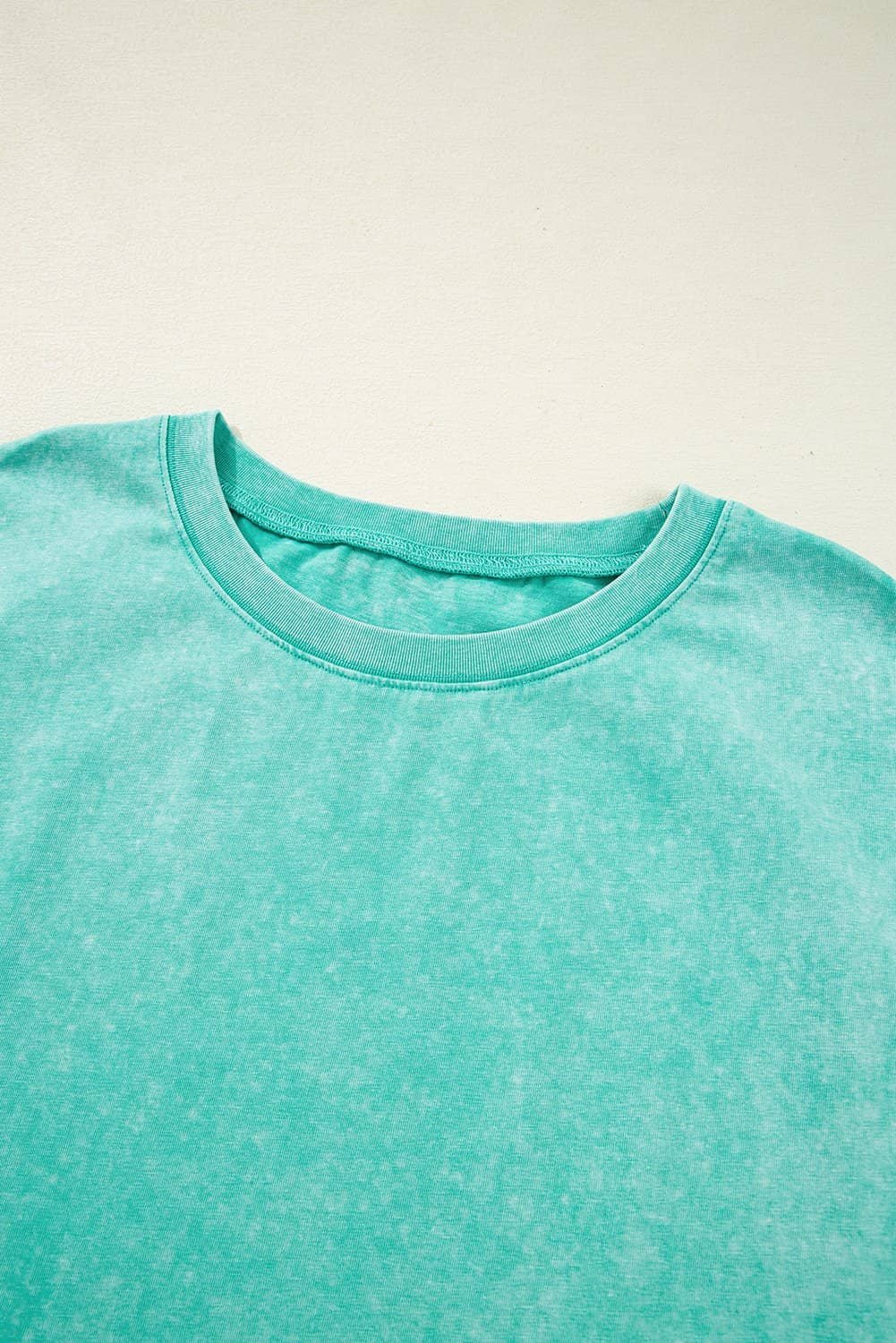 Clearly Aqua Mineral Wash Pocketed T-Shirt Long Dress