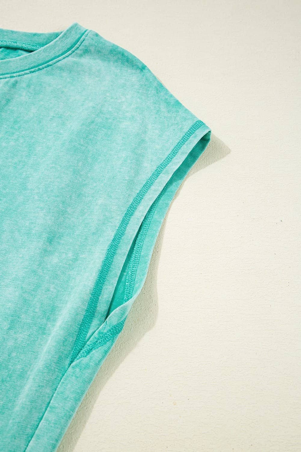 Clearly Aqua Mineral Wash Pocketed T-Shirt Long Dress
