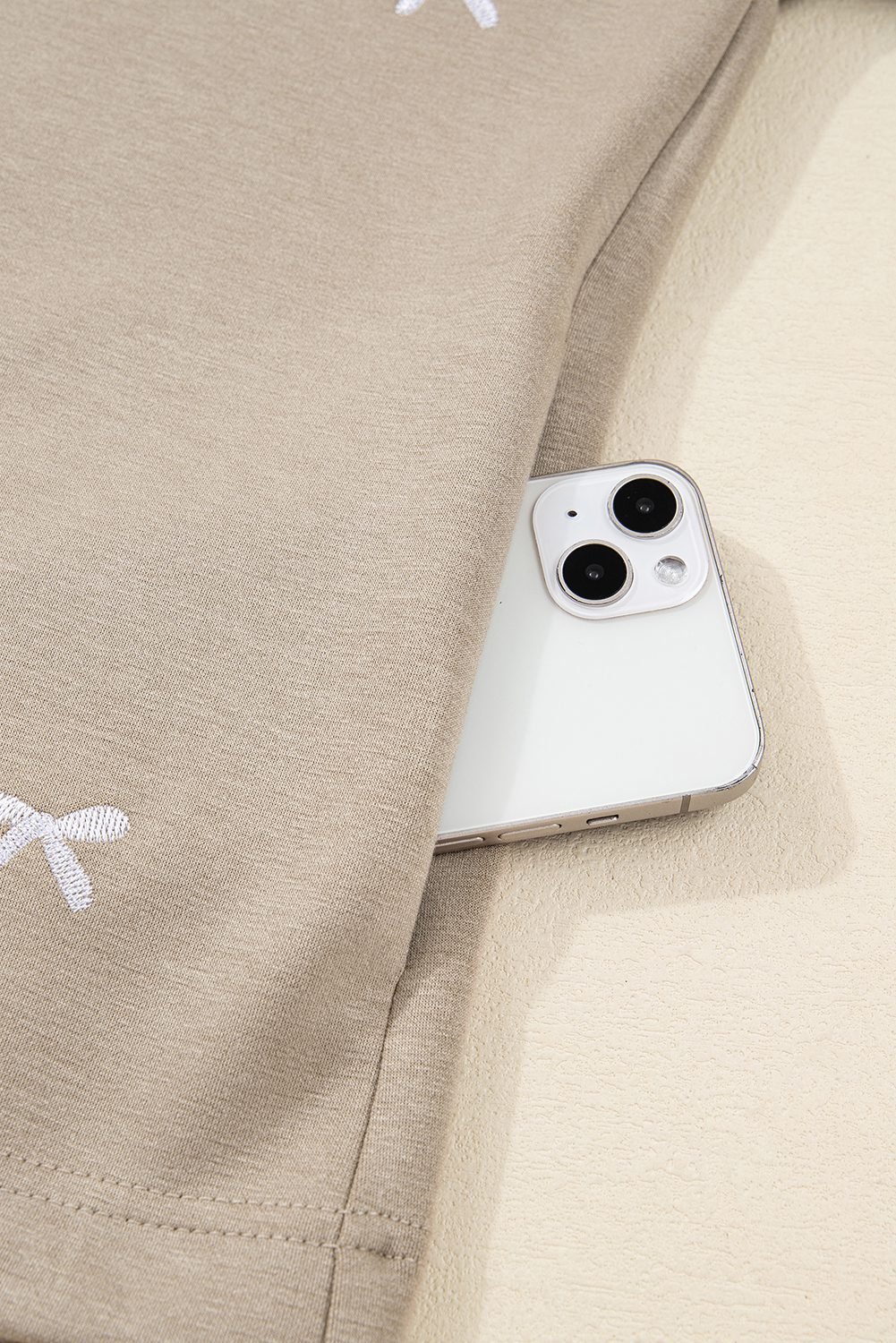 Goat Contrast Bow Embroidered Zip Up Jacket Hoodie