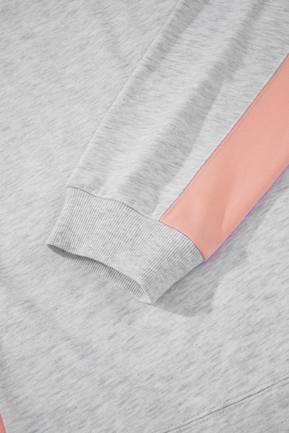 Light Grey Uneven Hem Colorblock Pullover Casual Shorts Plus Size 2Pcs Outfit