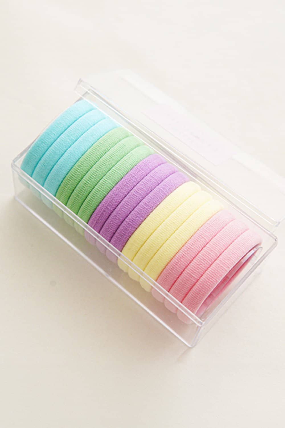 Pink Rainbow Colors High Elastic 15Pcs/Set Hair Tie Without Box