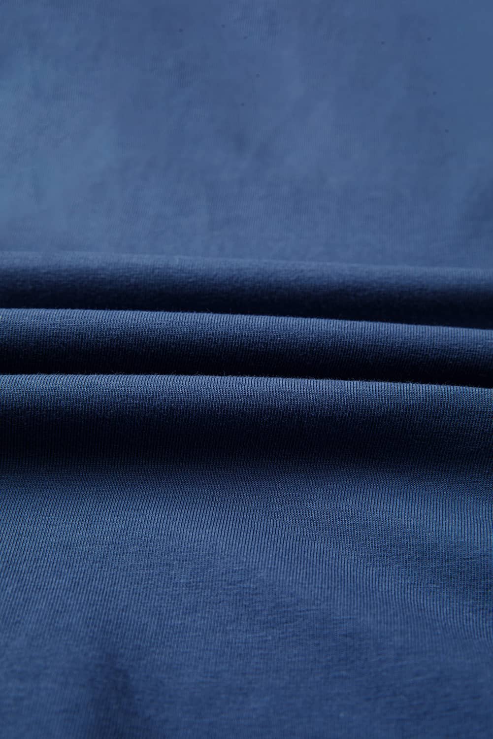 Dark Blue Contrast Knitted Colorblock Star Patchwork Oversize Long Sleeve Top