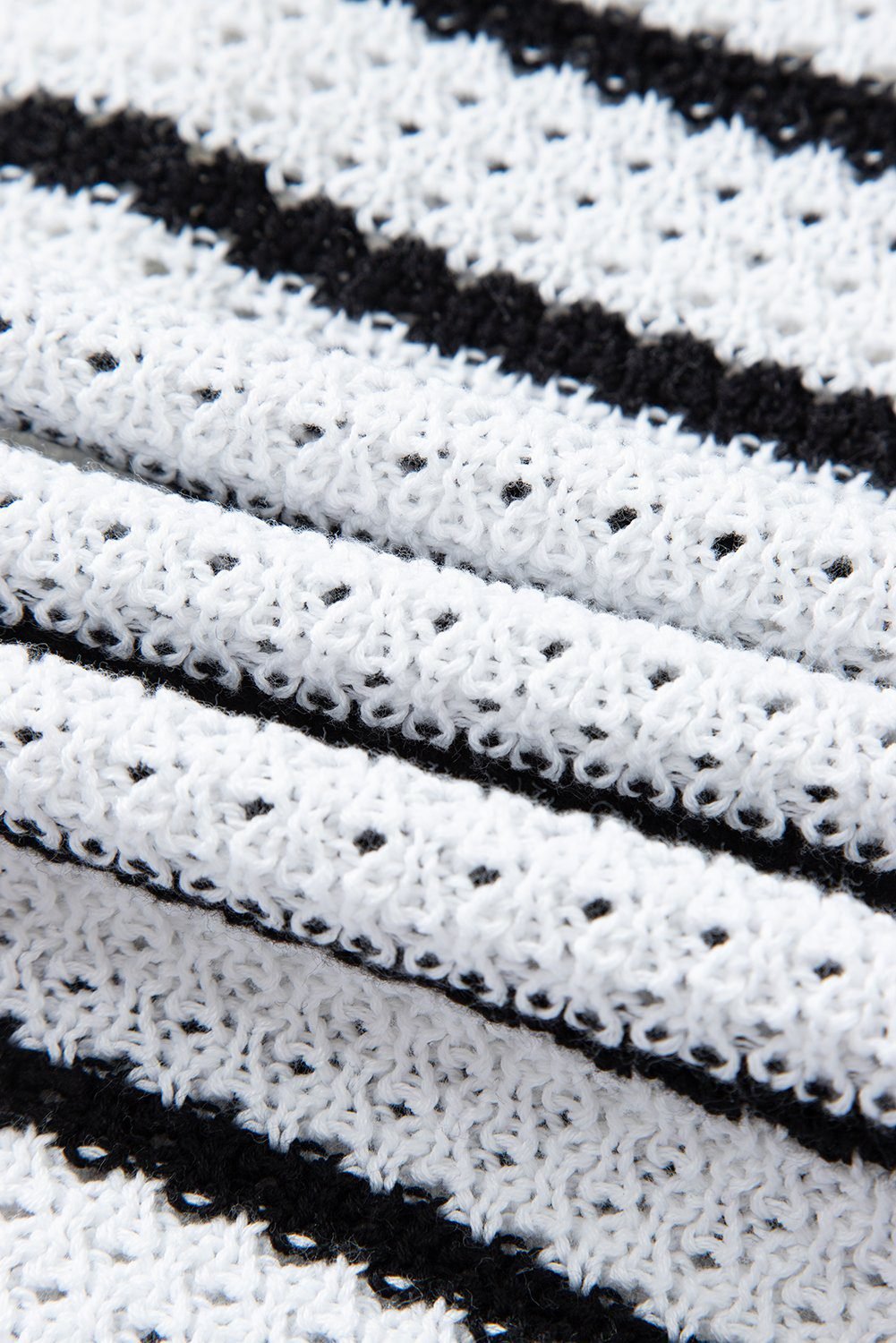 Black Stripe V Neck Gold Buttons Elegant Sweater Vest