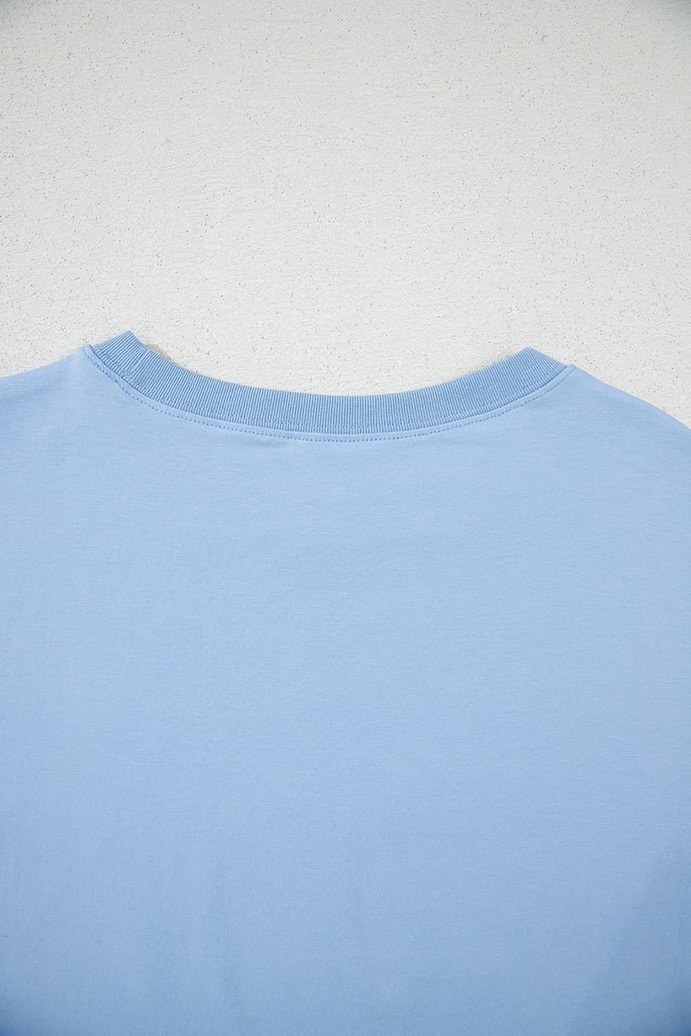 Myosotis Flag Bow Graphic Crewneck Tee