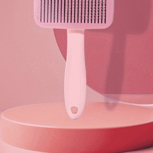 Pink Self Cleaning Gently Grooming Brush Pet Comb