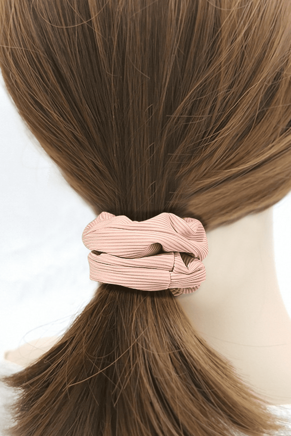 Delicacy Ribbed Hair Scrunchie With Hidden Zipper Pocket