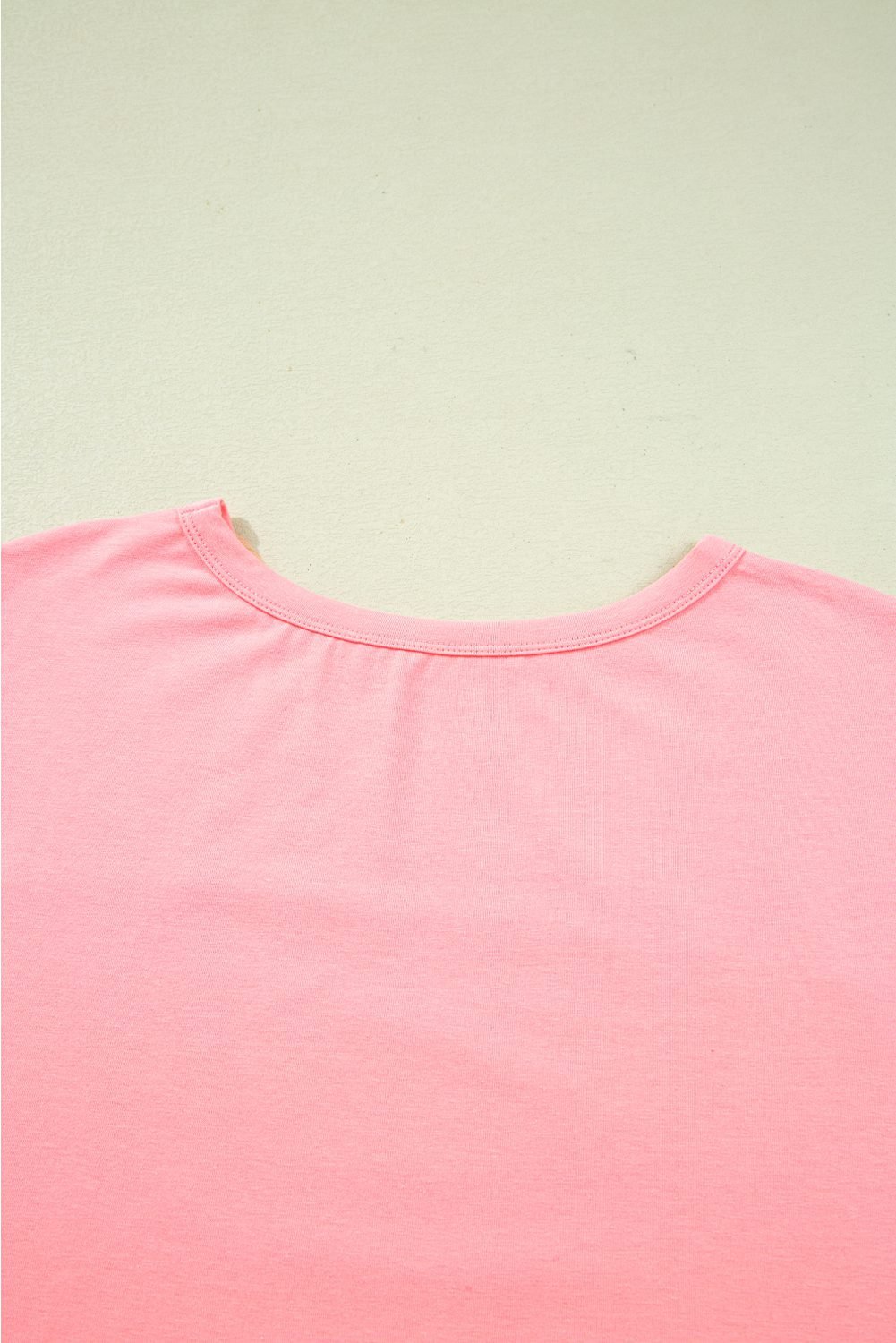 Gossamer Pink Floral Color Block Patchwork Long Sleeve Top