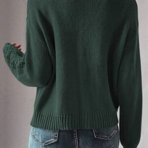 Canton Open Knit Drop Shoulder Sweater Cardigan