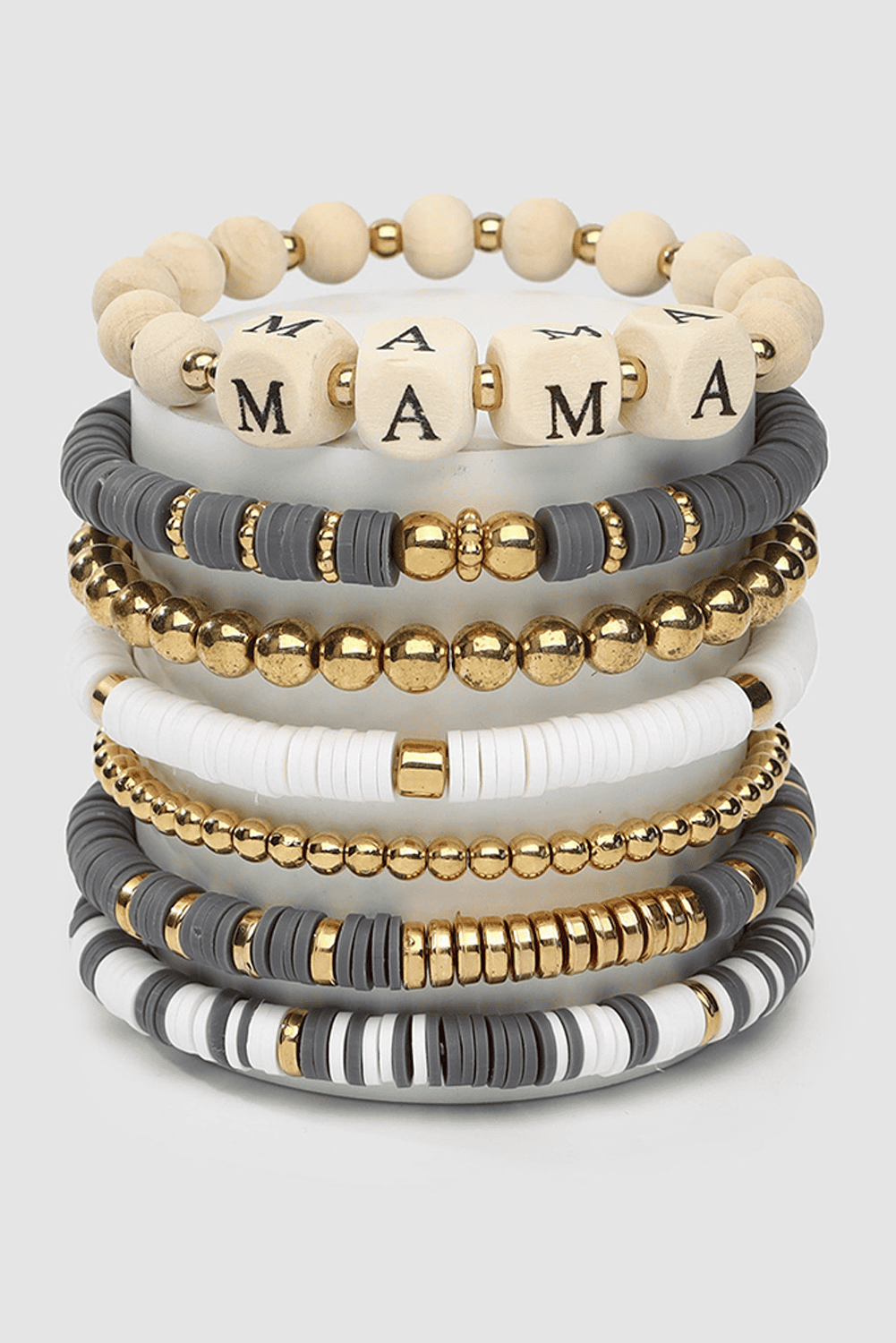 Gray Mama Beaded Multi Layered Bracelet