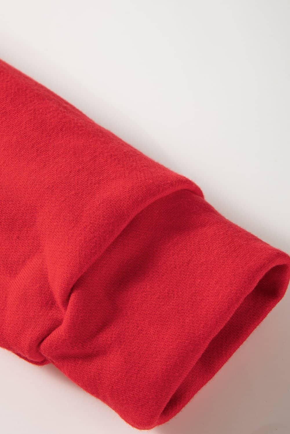 Red Santa Claus Graphic Crewneck Raglan Sleeve Christmas Sweatshirt