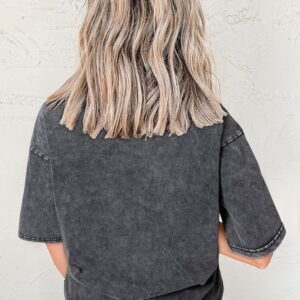 Black Nashville Tennessee Graphic Mineral Washed Vintage Tee