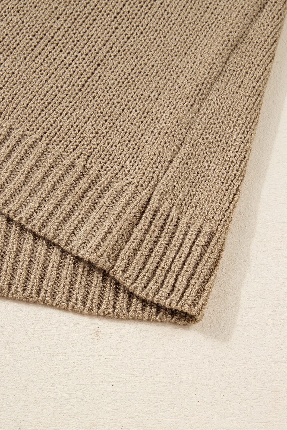 Pale Khaki Oversize Drop Shoulder Slouchy Sweater Dress