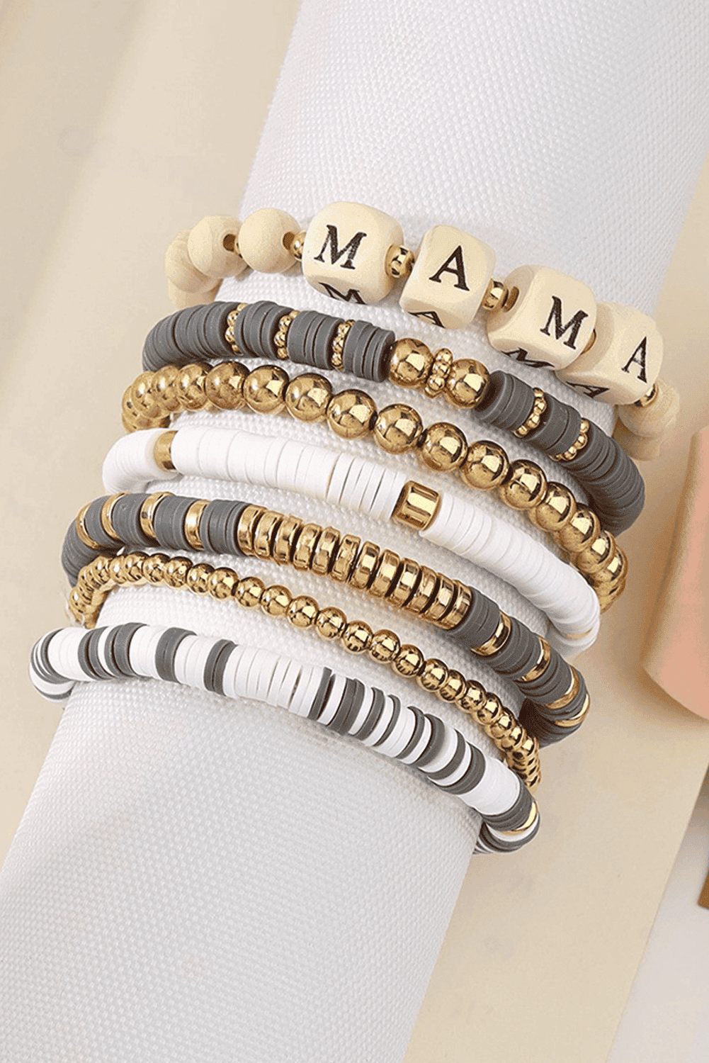 Gray Mama Beaded Multi Layered Bracelet