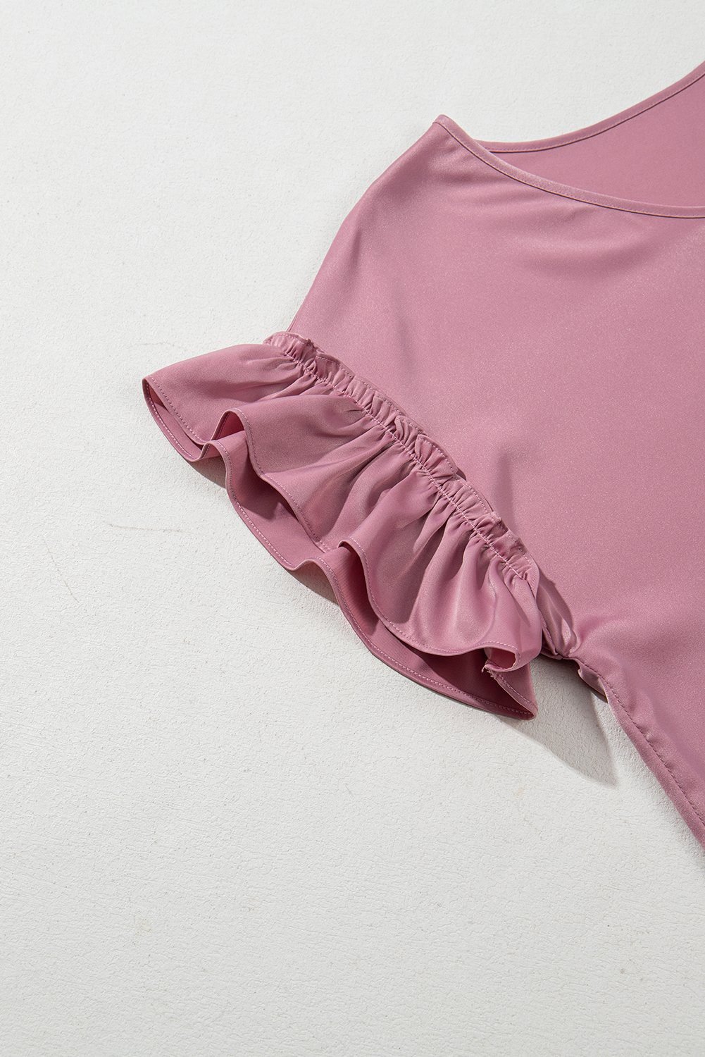 Toadstool Satin Ruffle Sleeve Top