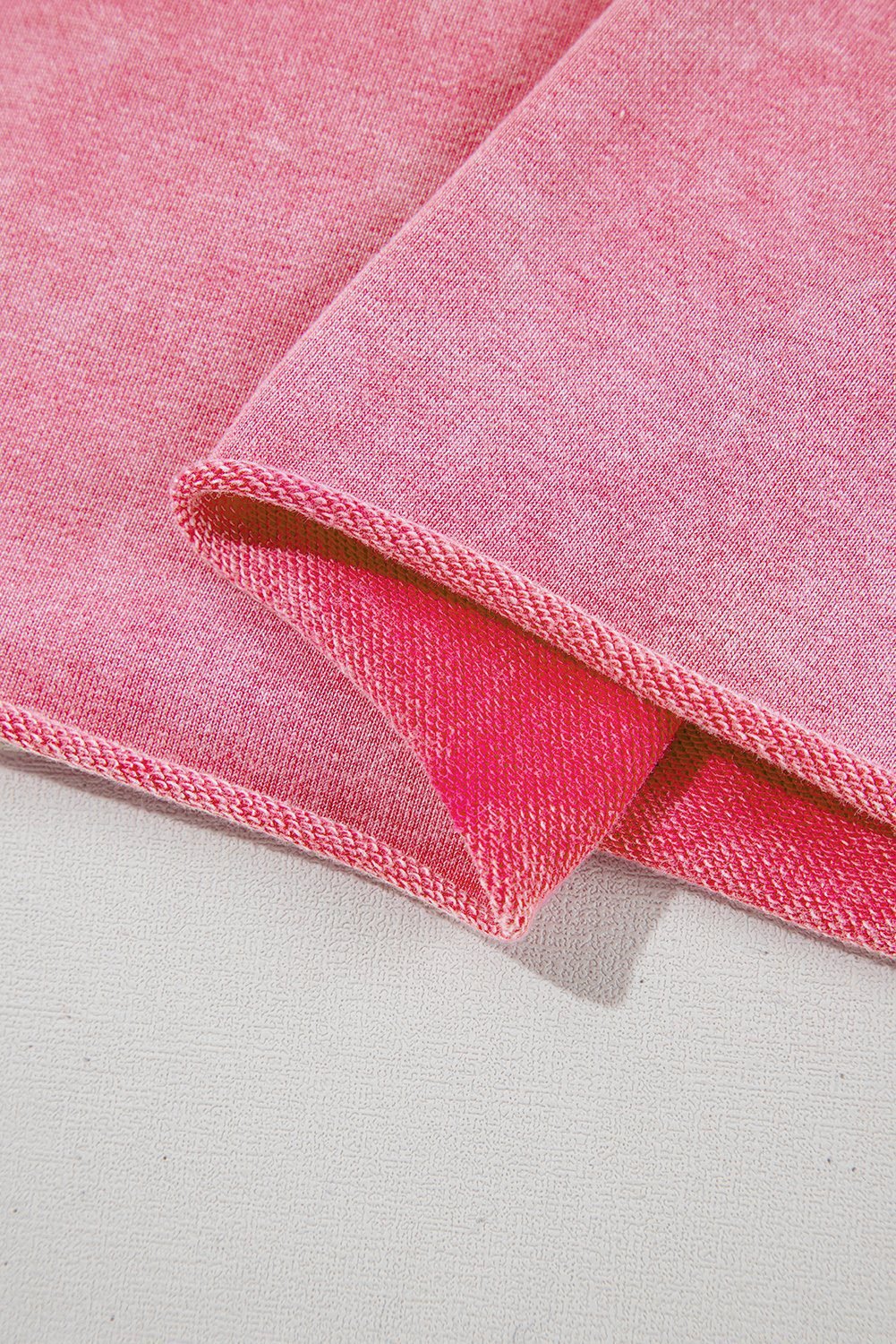 Sachet Pink Mineral Wash Raw Edge Ruffle Mini Dress