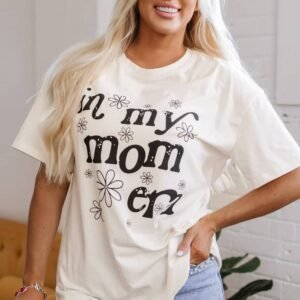 Jet Stream In My Mom Era Graphic Loose Casual Tee