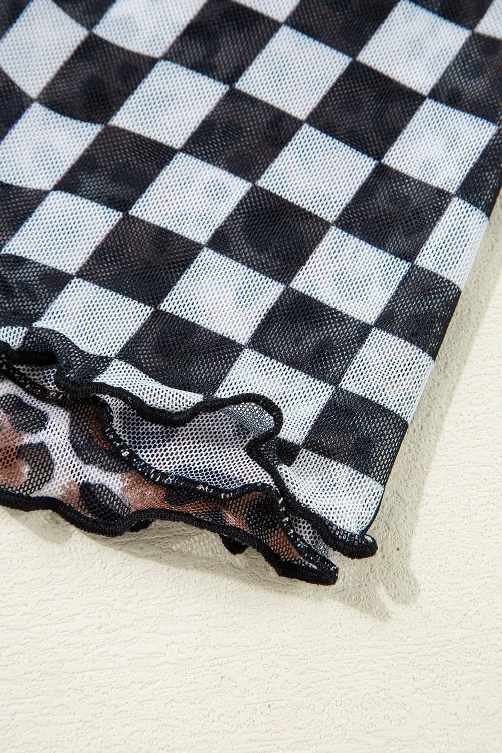 Multicolour Leopard Checkered Double Printed Reversible Sleeveless Long Dress