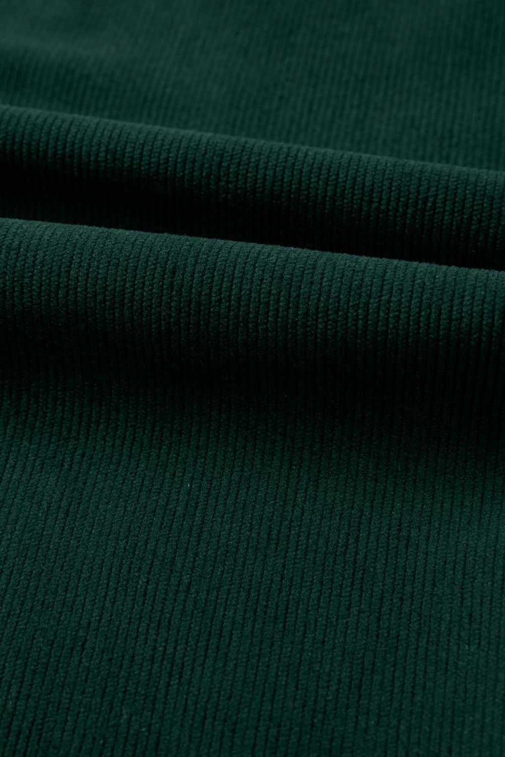 Evergreen Corduroy V Neck Patched Pocket Sleeveless Jumpsuit